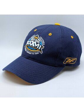 Vintage 2003 Super Bowl XXXVII San Diego Reebok Strap Back Hat Navy Blue Unisex